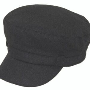 Sergeant Cap Black Newsboy Gatsby Hat Adjustable Jeanne Simmons 57cm